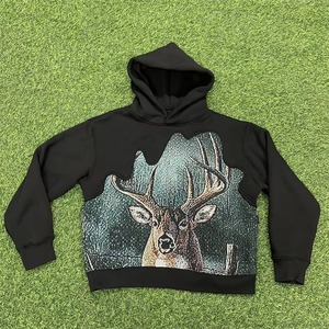 Fabricant de sweats à capuche en coton de haute qualité, sweats à capuche surdimensionnés avec logo personnalisé imprimé, fournisseur de vêtements streetwear en gros - Product Image 2