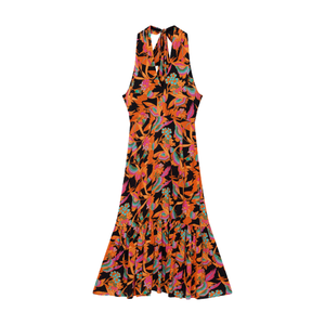 Ladies Printed Midi Dress Square Neck A Line Dress - Product Image 2