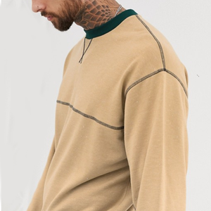 Sudadera con logotipo personalizado de talla grande, muy vendida, precio al por mayor, cuello redondo, transpirable, básica, en venta. - Product Image 6