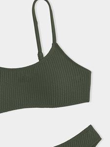 Bikini sin Costuras para Mujer, de Cintura Alta, con Lentejuelas y Plumas, Logotipo Personalizado, de Seda Helada, Invisible, Venta al por Mayor - Product Image 3