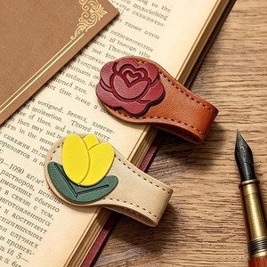 Wholesale Decorative leather maple leaf <b>bookmark</b> page marker crafted for journals novels and educational books for sale - Product Image 2