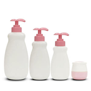 <b>Empty</b> Pink Baby Care <b>Bottle</b> Lotion Soap Shampoo HDPE <b>Plastic</b> Pump Sprayer Cosmetic Packaging In Bathroom - Product Image 2