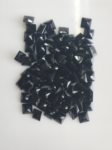 Onyx noir naturel 6 mm, taille princesse carrée, pierres précieuses de qualité supérieure pour la fabrication de bijoux - Product Image 3