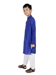 ชุดคุรตะเด็กชาย TRILOKI ผ้าฝ้ายลายนูน ชุดพื้นเมืองอินเดีย ผลิตในอินเดีย - Product Image 4