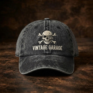 Gorra de Béisbol de Algodón Ajustable con Visera Curva, Estilo Vintage Lavado, con Logotipo Bordado Personalizado al por Mayor - Product Image 1