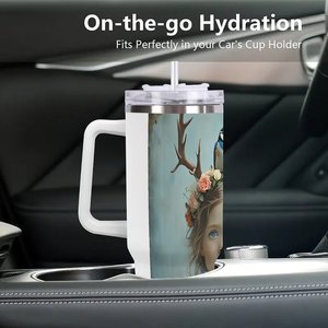 Custom <b>Insulated</b> Tumbler 40oz Personalized Gift for Retirement Party Favors Stainless Steel <b>Mug</b> with Handle - Product Image 3