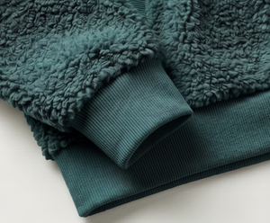 Sweat-shirt à capuche en molleton vert foncé pour homme, coupe classique, couleur unie, vêtement d'hiver décontracté, style pull tricoté - Product Image 3