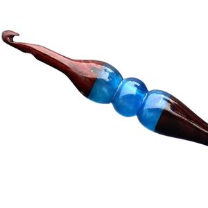 Handmade Rosewood <b>Crochet</b> <b>Hook</b> with Resin Handle (3mm-12mm) Handcrafted <b>Crochet</b> <b>Hooks</b> For Knitting And Crocheting - Product Image 1