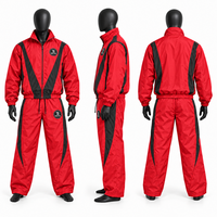 Ensemble de survêtement d'hiver pour homme 100 % polyester, coupe-vent à manches longues, blocs de couleur, fermeture éclair intégrale, faible MOQ, prix abordable, haute qualité