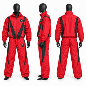 Ensemble de survêtement d'hiver pour homme 100 % polyester, coupe-vent à manches longues, blocs de couleur, fermeture éclair intégrale, faible MOQ, prix abordable, haute qualité - Product Image 3