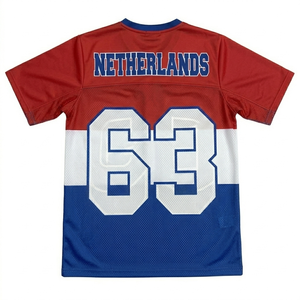 Camiseta de Fútbol de Holanda Unisex con Cuello en V, Manga Corta, Estampado Sublimado, Malla Transpirable de Poliéster, Corte Regular, Verano, Todas las Temporadas - Product Image 4