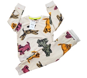 Ensemble de vêtements décontractés pour femmes, imprimé, 2 pièces, col rond, sweat-shirts à manches longues, ensemble de shorts, 100% coton, tissu tricoté, écologique - Product Image 1