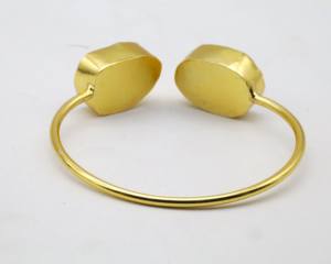 Natural Druzy Stone Adjustable Bangles with German <b>Silver</b> | Handmade Druzy Gemstone <b>Cuff</b> Bangle | Fashion Jewelry for Women - Product Image 4