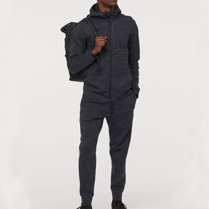 Nuevo Conjunto Deportivo Personalizado al por Mayor para Hombre, Invierno 2026, Sudadera con Cierre y Logotipo Personalizado, Pantalones Deportivos con Cintura Elástica de Forro Polar y Poliéster - Product Image 3