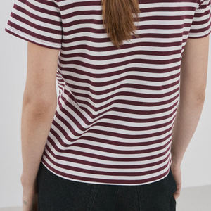 T-shirt décontracté pour femme à rayures, design chic et de haute qualité à prix abordable pour les acheteurs en gros 2026 - Product Image 6