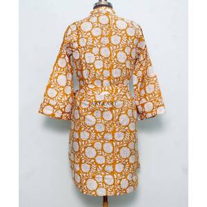 Vestido hecho a mano para mujeres y niñas, camisa india de algodón con estampado floral, camisón largo, maxi, suave y cómodo, ideal para novias, venta al por mayor. - Product Image 6