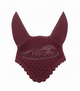 Cache-oreilles anti-mouches pour chevaux en nylon personnalisé, respirant, en maille crochetée, protection équestre avec logo – Vente chaude - Product Image 3