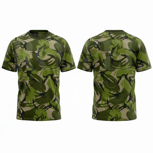 เสื้อยืดแขนสั้นพิมพ์ลายพรางโลโก้สั่งทำพิเศษ ระบายอากาศได้ดี คุณภาพสูง คอกลม สำหรับกีฬากลางแจ้ง ลำลอง และฝึกซ้อม - Product Image 3