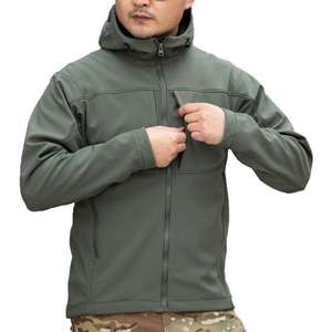 Premium Quality With custom Logo Autumn <b>Soft</b> <b>Shell</b> <b>Jacket</b> Zipper Sports Outdoor Waterproof Windproof Stand Collar For <b>Mens</b> - Product Image 5