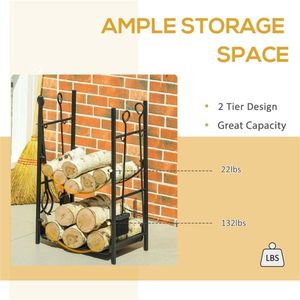 Porta Legna in Metallo Impermeabile, Supporto in Ferro per Legna da Ardere - Product Image 4