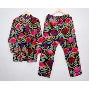 Conjunto de Pijama de Algodón de Última Moda para Mujer, Ropa de Dormir Cómoda, Vestido de Pijama para Damas de Honor, Conjunto de Pijama de Algodón para Adultos - Product Image 1