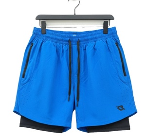 Shorts de sport pour hommes en polyester/coton à séchage rapide, avec poches, pour la plage et la gym, au meilleur prix - Product Image 1