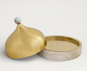 Olla de Cocina con Acabado de Latón y Recubrimiento de Esmalte, Base Multicapa de Acero Inoxidable, Agarre de Acero Inoxidable, Apta para Horno, para Uso en la Cocina - Product Image 1