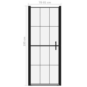 Porte de douche en verre trempé noir 31,9''x76,8'' - Product Image 5