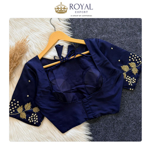 เสื้อผู้หญิงผ้าไหมมินโตริ ดีไซน์สวยทันสมัย ตกแต่งด้วยงานฝีมือเย็บปักถักร้อยอย่างประณีต เหมาะสำหรับงานปาร์ตี้และงานแต่งงาน - Product Image 2