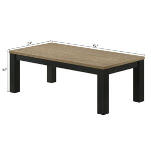 Set da Soggiorno in Legno Marrone e Nero, 3 Pezzi: Tavolino da Cocktail e Due Tavolini Abbinati - Product Image 6