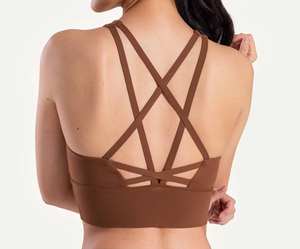 เสื้อชั้นในกีฬา Nesta Sports แบบสั่งทำพิเศษ รองรับสูง ระบายอากาศได้ดี สายไขว้หลัง ผลิตจากผ้าสแปนเด็กซ์และไนลอน ยืดหยุ่นสูง เหมาะสำหรับออกกำลังกาย โยคะ และเล่นกีฬาสำหรับผู้หญิง - Product Image 3