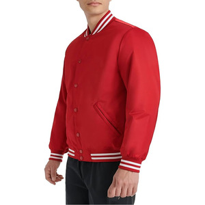 High Quality <b>Leather</b> Sleeves Varsity <b>Jacket</b> with Custom Logo Windproof <b>Jacket</b> for Men with OEM Service - Product Image 5
