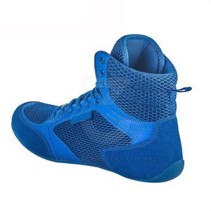 Zapatos de Boxeo Profesionales de Cuero OEM con Cierre de Gancho y Bucle, Ligeros, Transpirables, con Suela Flexible y Amortiguación Suave, Tobillo Alto - Product Image 3