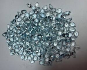 Piedra Preciosa de Aguamarina Natural AAA+++ Corte Esmeralda en Forma de Pera 7x5MM Facetada |   Piedra de Aguamarina Azul Suelta para Joyería y Venta al por Mayor - Product Image 5