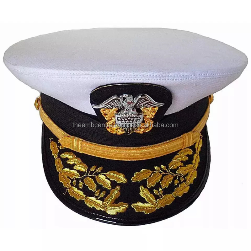 Custom Navy Sailor Captain Hat Stock