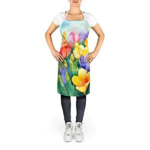 Unisex Large Multicolor Watercolor Freesias <b>Apron</b> for Cooking Baking Crafts <b>Gardening</b>-for Adults Women and Men - Product Image 2