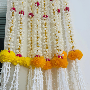 Guirnalda de Flores Artificiales de Caléndula y Jazmín para Graduación, Pascua, Bodas, Fiestas, Diwali, Decoración del Hogar, Coronas de 5 Pies, Color Personalizado - Product Image 5