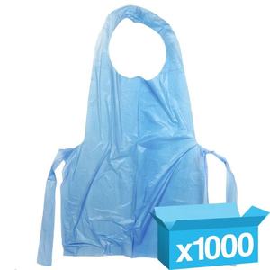 Delantal de Cocina de Plástico Transparente Desechable Azul, Resistente al Aceite, Ligero, de Grado Alimenticio, para Cocinar y Hacer Manualidades - Product Image 1