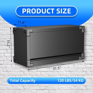 Armadietto Metallico da Parete Piccolo con Anta a Ribalta, Montaggio Richiesto, per Garage, Ufficio o Casa - Product Image 1