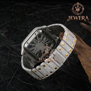 Luxury Men's Stainless Steel Analog Watch with Glass Dial Shiny Diamond Look Mechanical Auto Movement for Wedding Fashion Events - Product Image 4