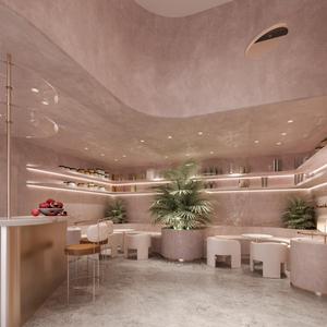 सुरुचिपूर्ण उच्च अंत सौंदर्य सैलून सजावट सौंदर्य प्रसाधन प्रदर्शन दर्पण अनुकूलन योग्य प्रदर्शन रैक डिस्प्ले काउंटर आंतरिक सजावट - Product Image 5