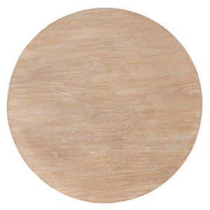 Ensemble de tables basses de salon modernes en bois de manguier massif, forme ronde, finition brune naturelle sablée, courbes élégantes, artisanat raffiné - Product Image 6