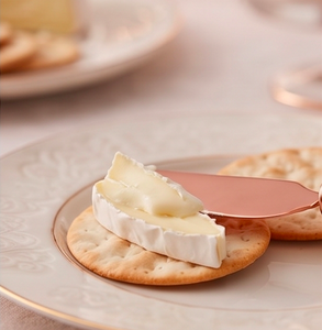 Ensemble de couteaux à fromage et à beurre, qualité exclusive, acier inoxydable avec tête en cuivre, manches en résine, couverts pour la cuisine et les événements - Product Image 4