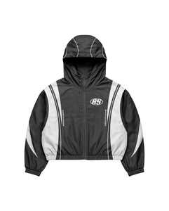 Ensemble de survêtement sport coupe-vent deux pièces personnalisé pour homme, grande taille, en nylon et polyester, imprimé uni, veste et pantalon de jogging - Product Image 2