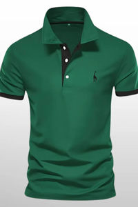 Polo contrasté pour homme, manches courtes, col boutonné, décontracté, pour le golf, logo personnalisé - Product Image 1