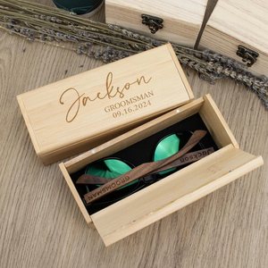 Vietnam Wooden Eyewear <b>Storage</b> <b>Box</b> - Durable Rectangle Design for Stylish Glasses and Sunglasses Protection - Product Image 2