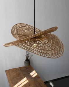 Lámpara Colgante de Ratán Hecha a Mano, Tamaño Personalizado, Lámpara Colgante de Mimbre Natural para Decoración del Hogar, Soluciones de Iluminación Interior - Product Image 1