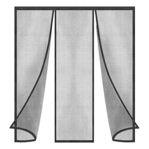 2 pièces, moustiquaire magnétique 72 x 80 pouces pour porte double coulissante de patio à la française, avec filet auto-scellant pour fenêtres et portes - Product Image 1