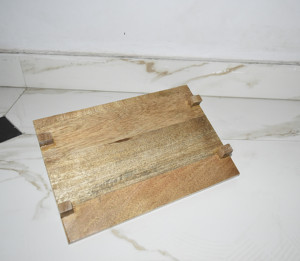 Bandeja de servir de resina y madera de mango personalizada al por mayor con asa para hotel y restaurante, bandeja de servir de madera de alta calidad - Product Image 4