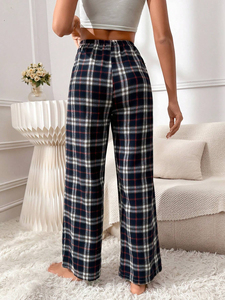 Wholesale Unisex <b>Pajamas</b> Flannel Trousers Boys Sleep Pants Plaid Soft Checked Flannel <b>men's</b> PANTS - Product Image 5